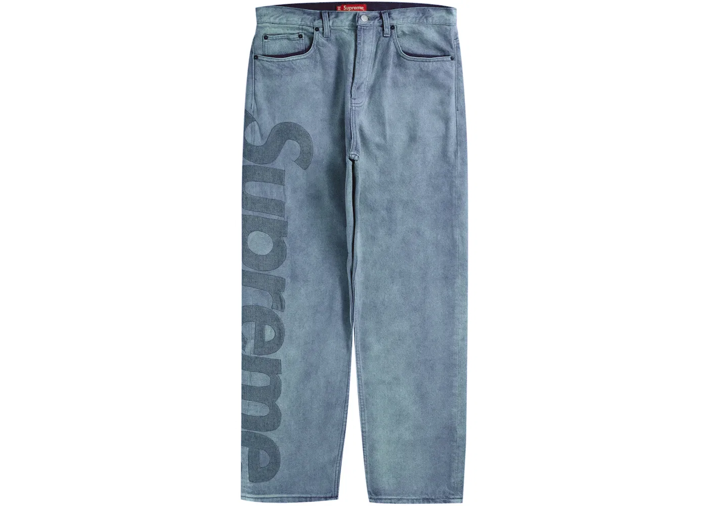 Мужские джинсы с принтом Supreme Jean, Washed Blue