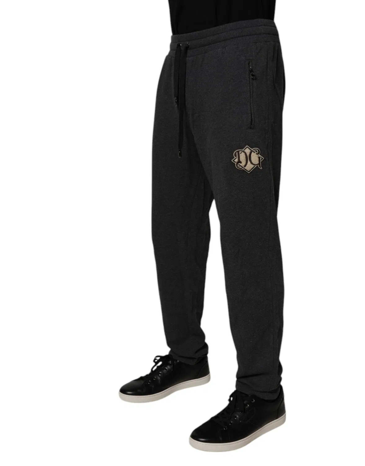 Мужские спортивные брюки на шнурке с логотипом Jogger Pants Dolce & Gabbana, Dark Gray — фото 3