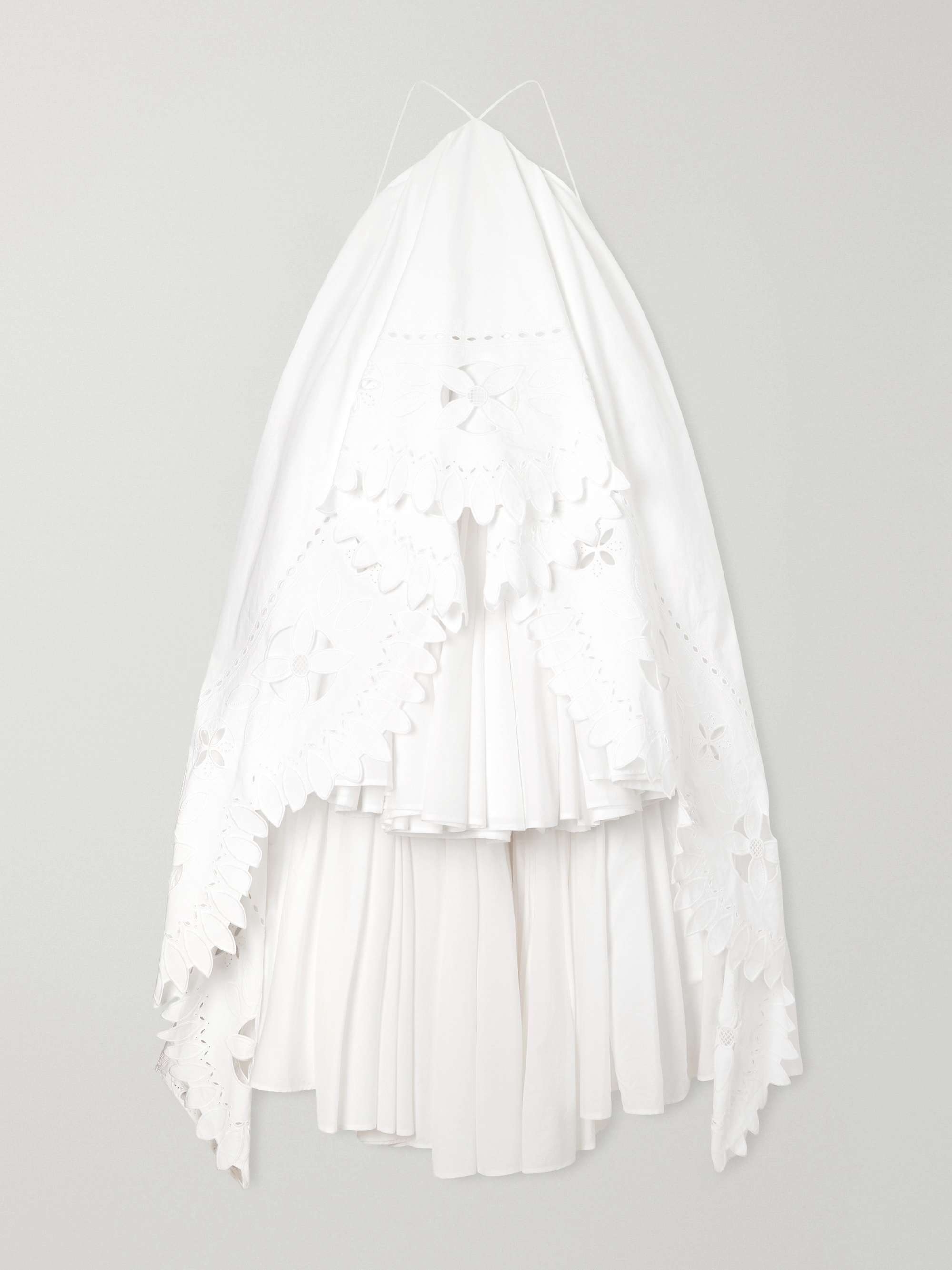 Платье Jacquemus La Robe Provençale Embroidered Cotton Maxi, белый