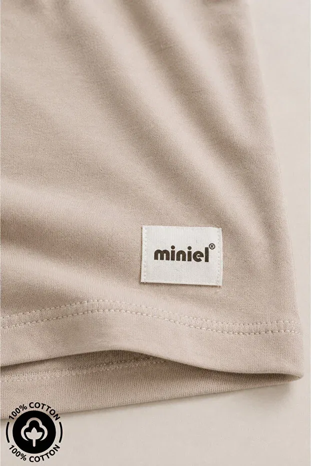 Детская майка для девочек хлопковая Miniel, Beige — фото 4