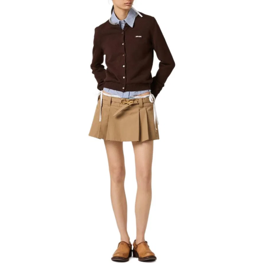 Женский свитер с круглым вырезом Cocoa Brown MIU MIU, Cocoa Brown — фото 4
