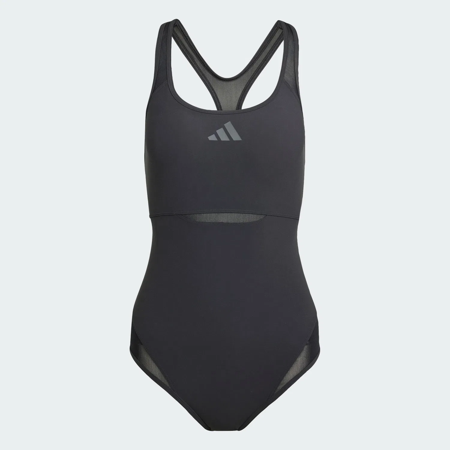 Женский купальник с сетчатыми вставками Lanelux Y-Back Mesh Adidas, Schwarz — фото 2