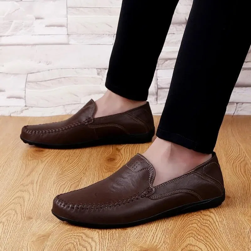 Лоферы мужские повседневные Adhdyuud, модель Driving Loafers, красно-коричневый — фото 2