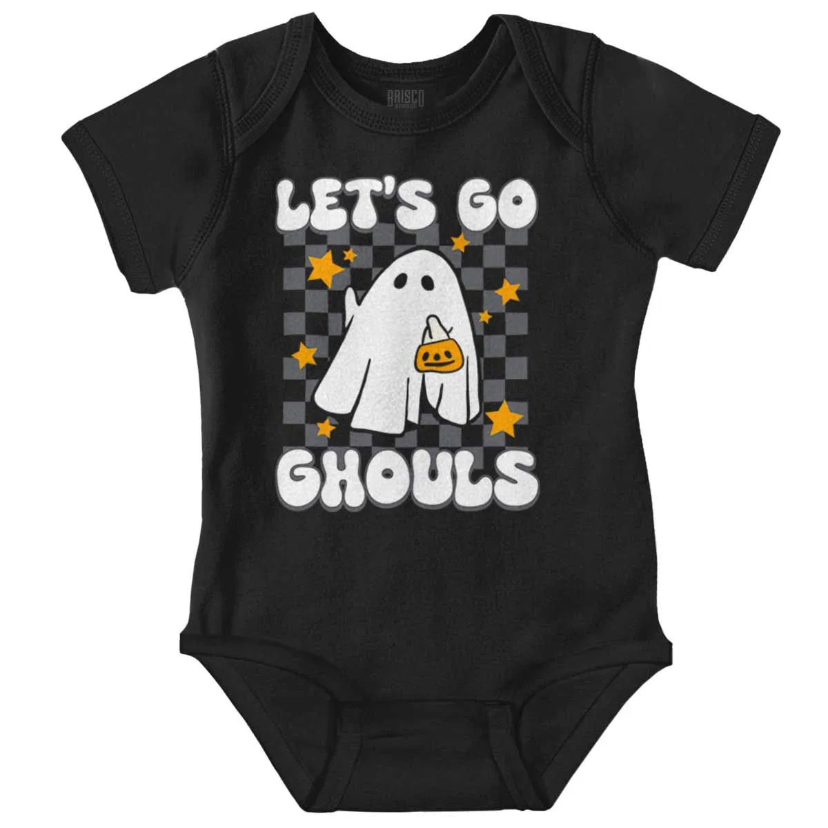 Детское боди с коротким рукавом Let's Go Ghouls Ghost Brisco Brands, Black