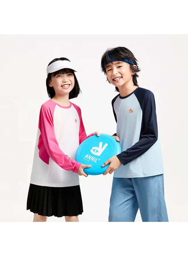 Футболка с длинным рукавом с цветными блоками Em511040 Annil, синий