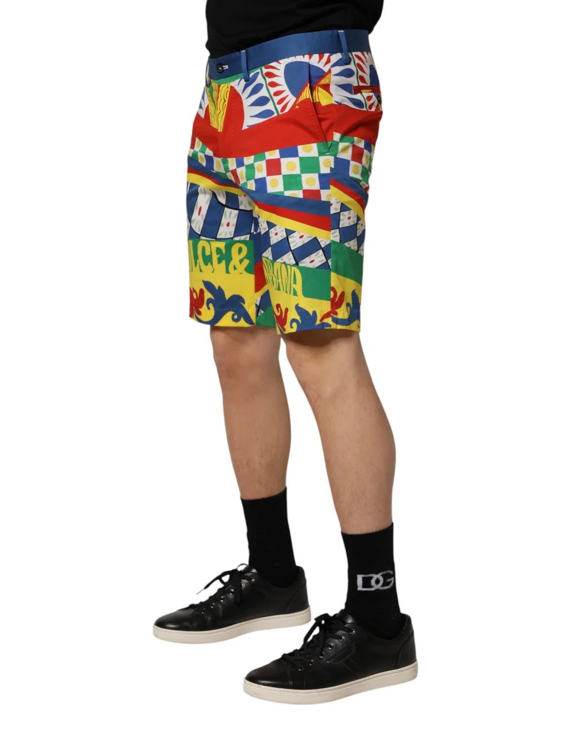 Мужские шорты-бермуды с принтом Carretto Print Dolce & Gabbana, Multicolor — фото 3