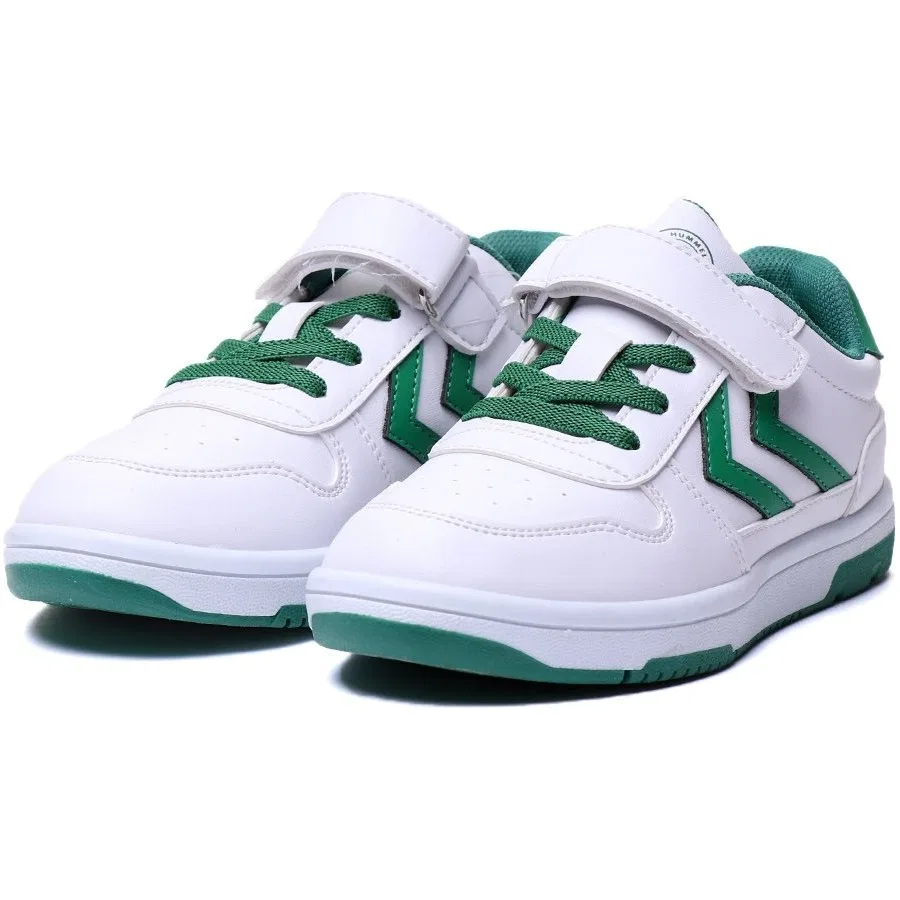 Детские спортивные кроссовки Oıl Mono Jr Performans Hummel, Бело-зеленый — фото 3