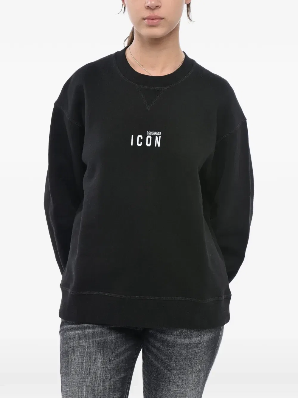 Свитер с логотипом ICON Dsquared2, черный