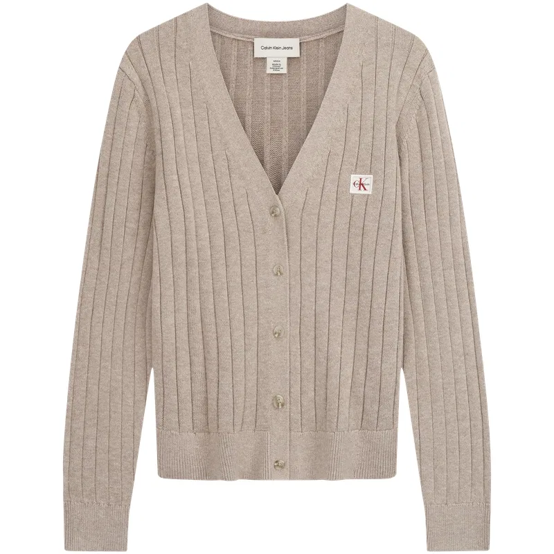 Трикотаж с v-образным вырезом Moderate, Calvin Klein, Oat Yellow