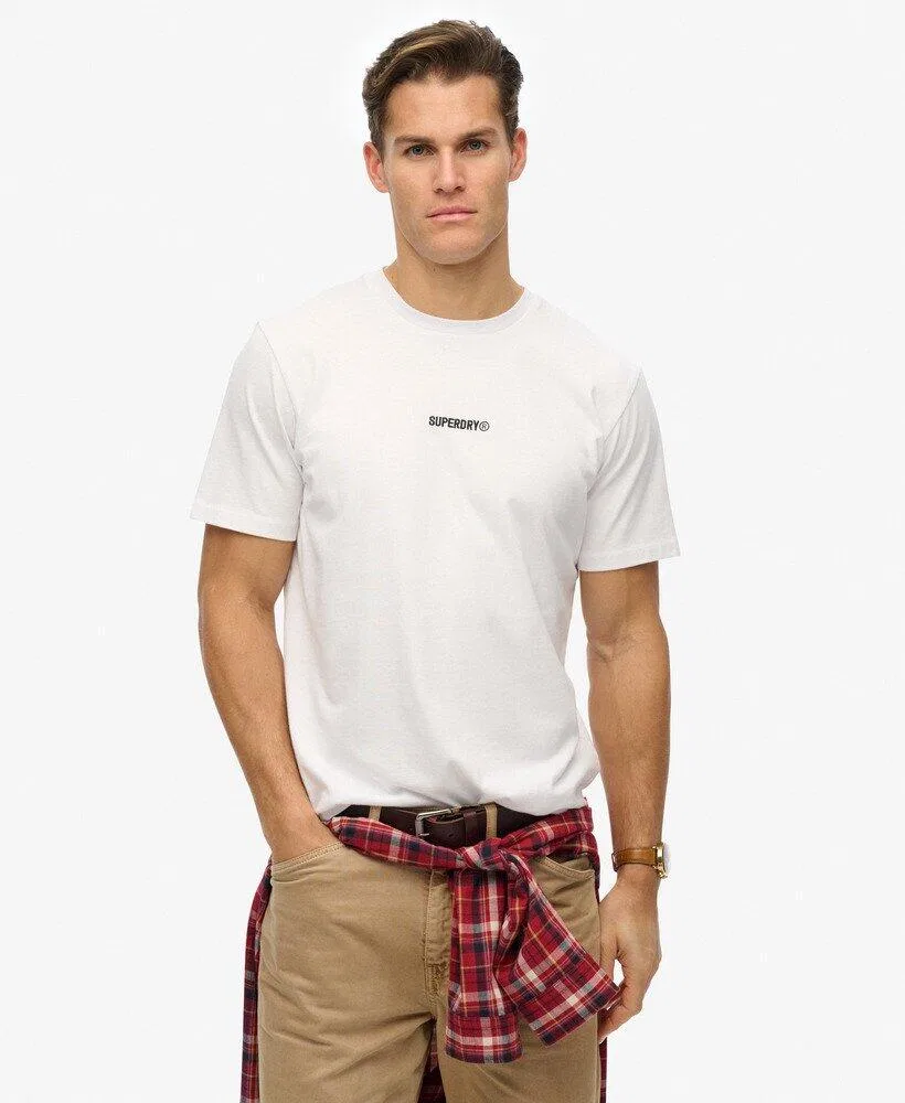 Мужская хлопковая футболка Superdry, Weiß