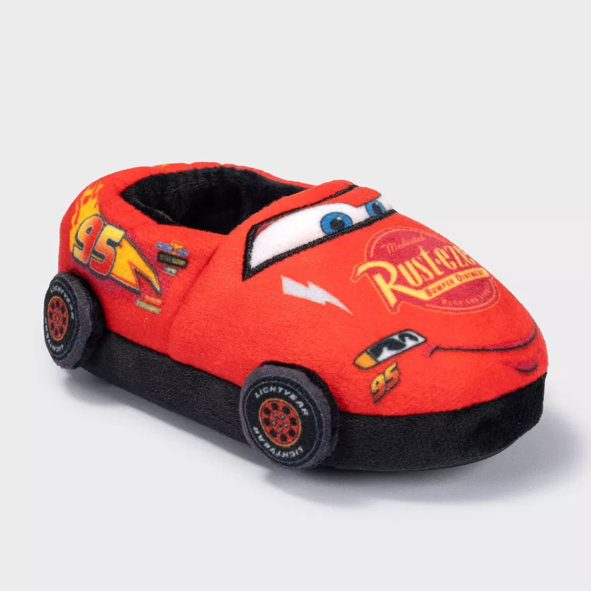 Детские тапочки для мальчиков с принтом Lightning McQueen Cars, Красный