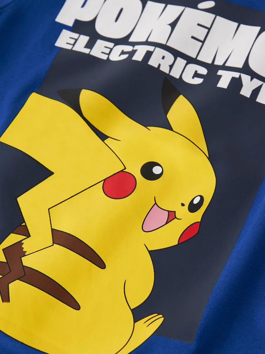 Футболка NAME IT 'NMMSAUL POKEMON' синего цвета — фото 3