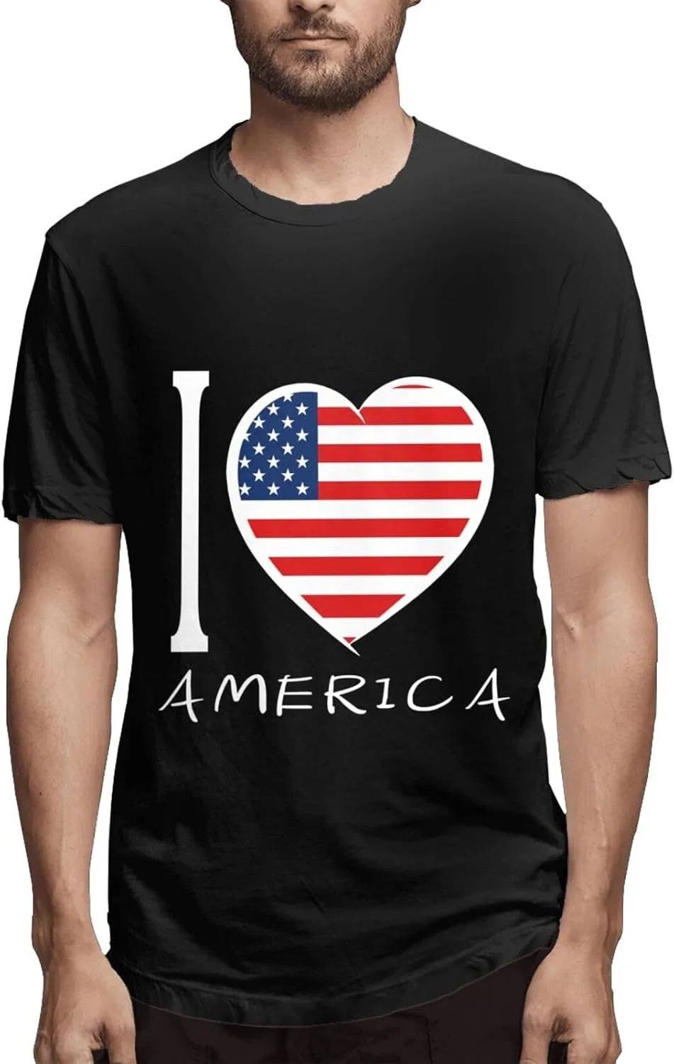 Мужская футболка с принтом I Love America Regular Fit, I Love America