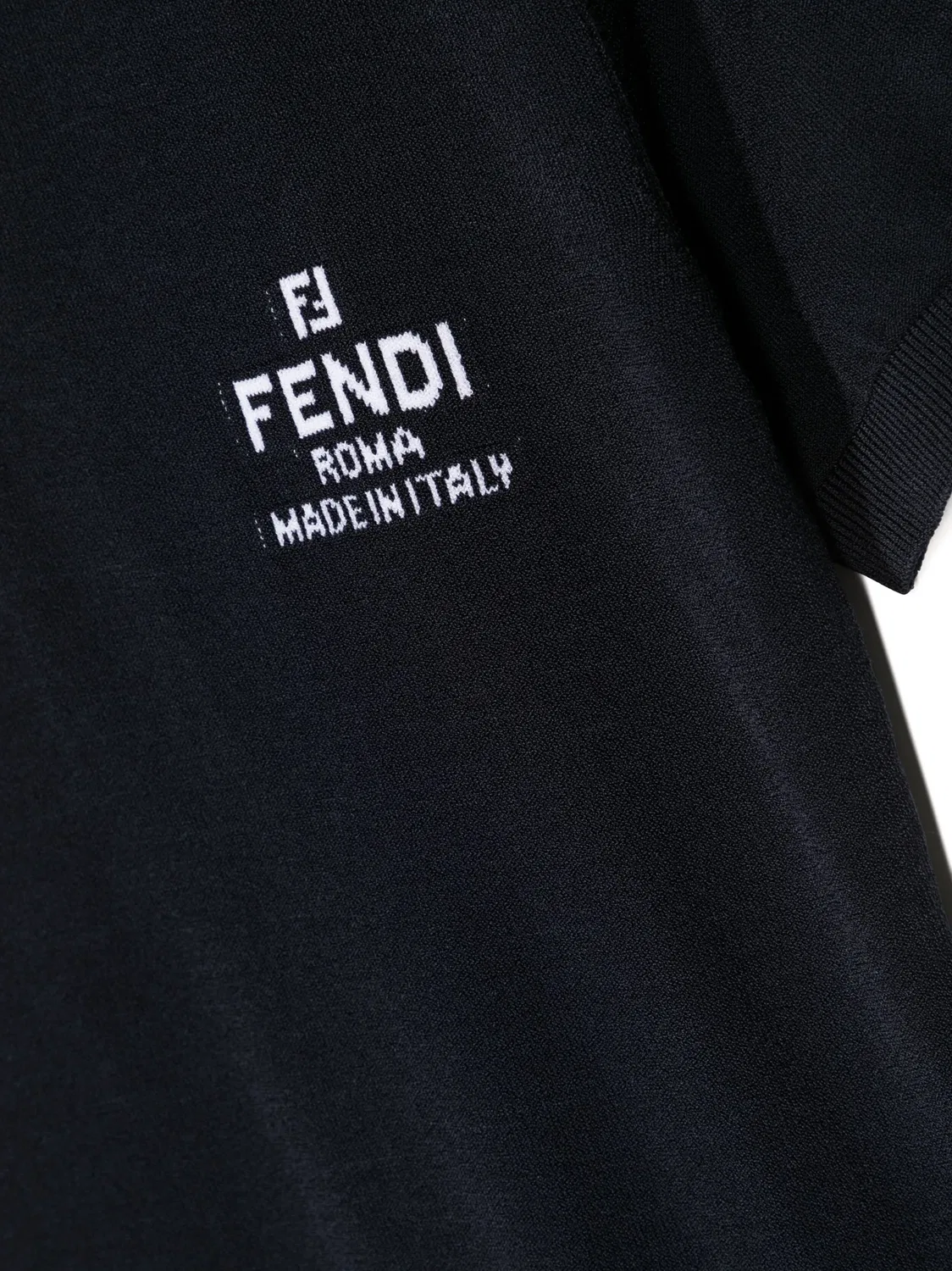 Платье-поло с логотипом FENDI, темно-синий — фото 2