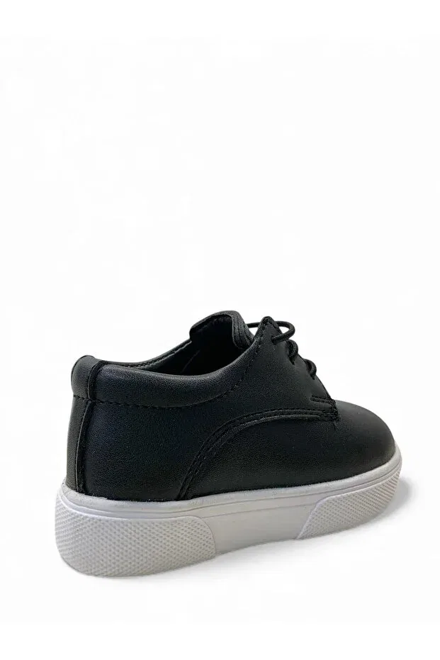 Детские туфли для мальчиков с принтом Classic Shoes Tuğba Ortopedi, Black — фото 4
