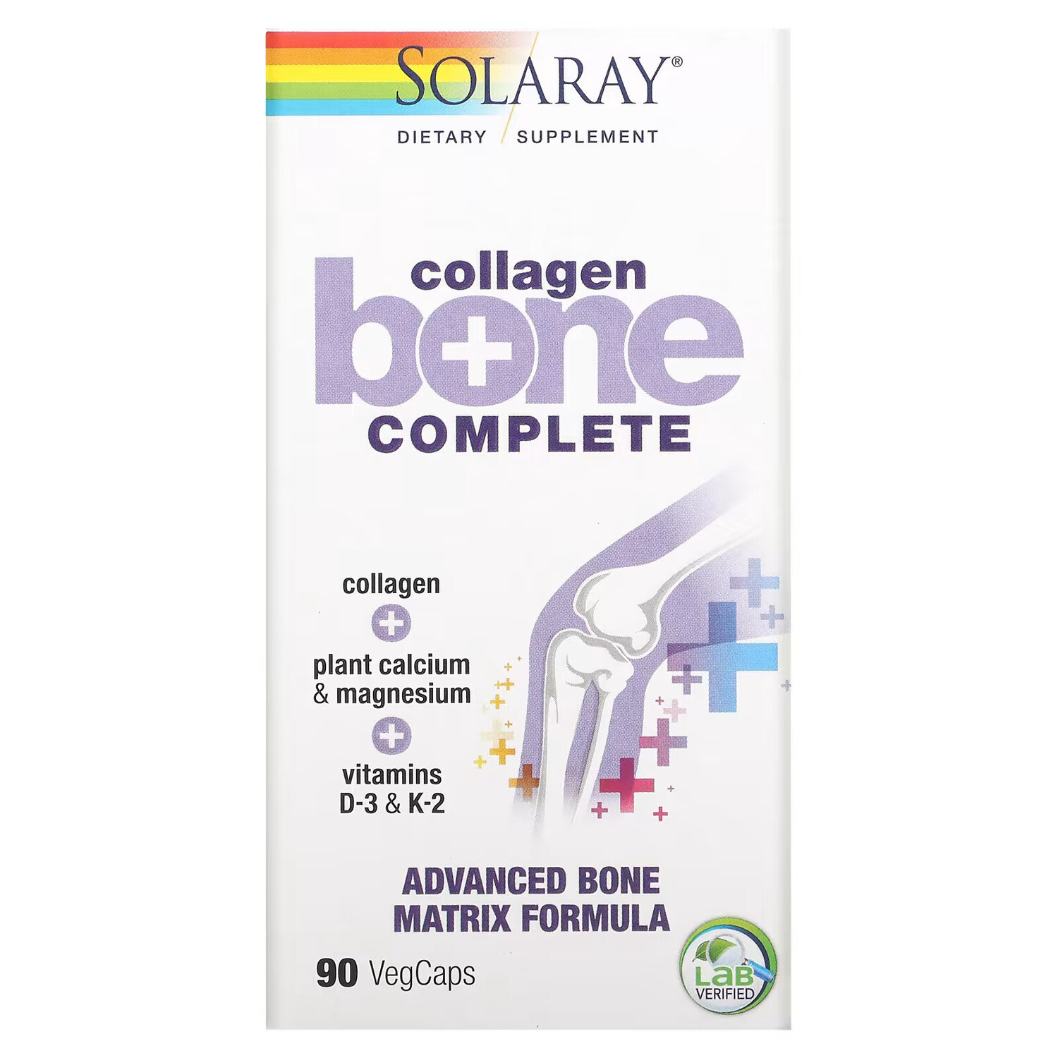 

Solaray, Collagen Bone Complete, усовершенствованная формула костной матрицы, 90 капсул с оболочкой из ингредиентов растительного происхождения