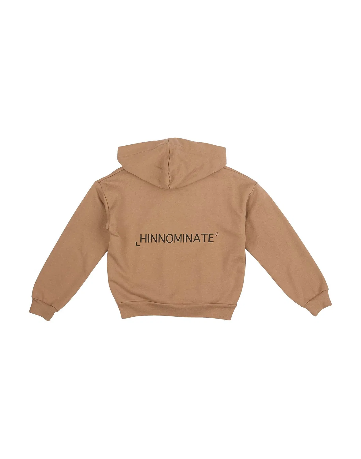 Детская флисовая кофта с капюшоном Hinnominate, бежевый — фото 2