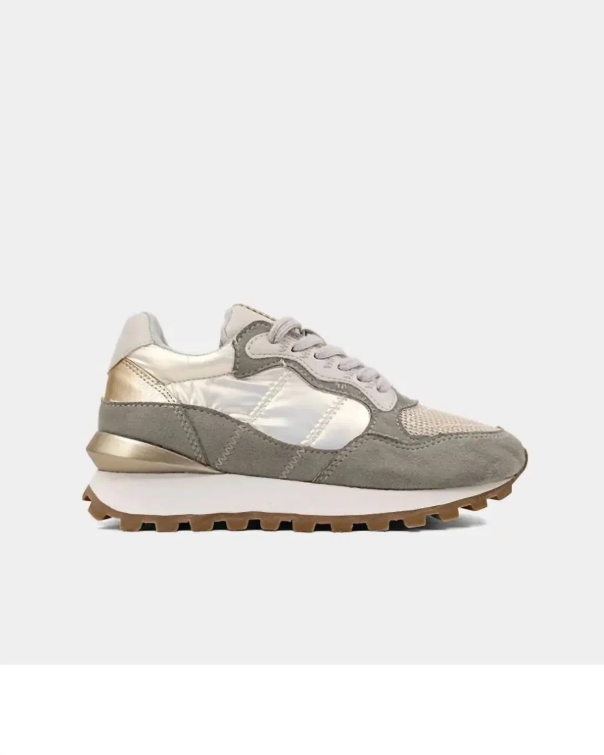 Детские кроссовки с металлизированными вставками Phoebe Sneaker SHU SHOP, Sage — фото 2