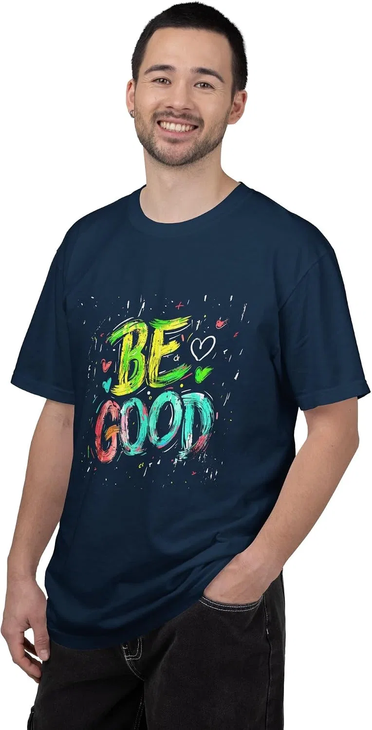 Женская футболка с принтом BE GOOD Comfort Colors 1717, True Navy — фото 2