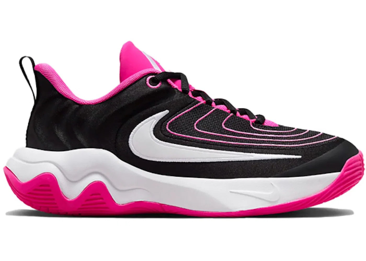 Детские кроссовки для мальчиков с высокой производительностью Giannis Immortality 4 Nike, Black/Laser Fuchsia/White