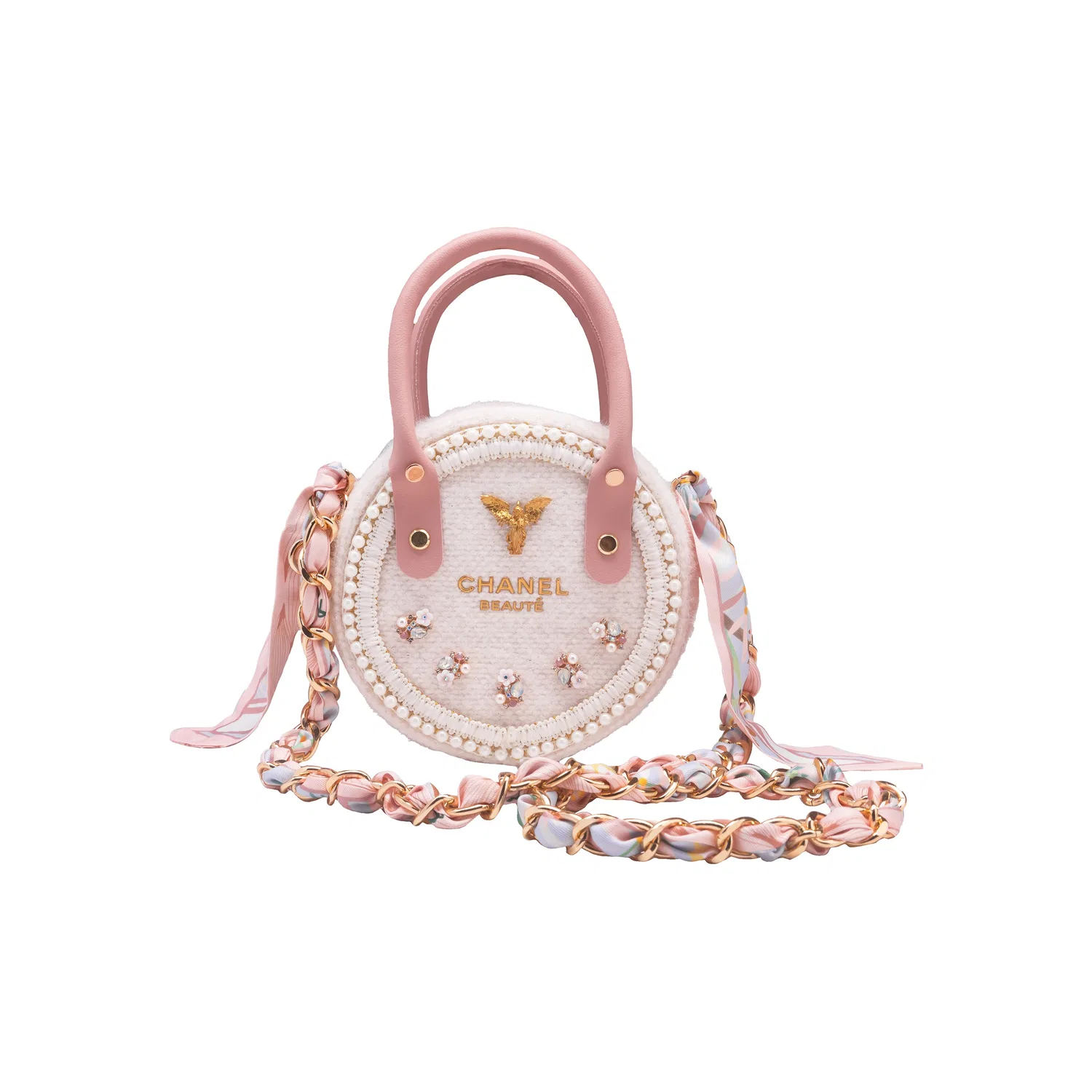 Женская косметичка с принтом Cherry Blossom Pink Dream, CHANEL, Polyester