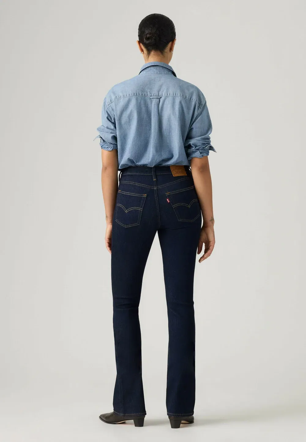 725 джинсы с высокой посадкой и расклешенными штанинами Levi'S, Blue Wave Rinse - Dark Indigo - Flat Finish — фото 3