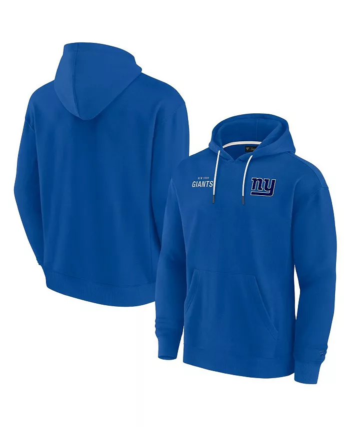 

Мужская и женская уютная флисовая толстовка с капюшоном Royal New York Giants Fanatics Signature