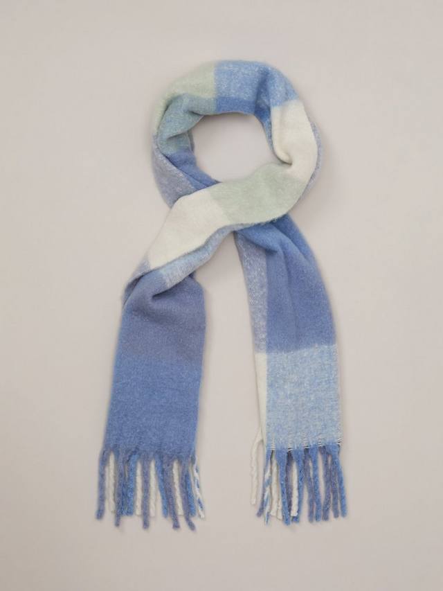 

Большой клетчатый шарф Phase Eight, Blue/White