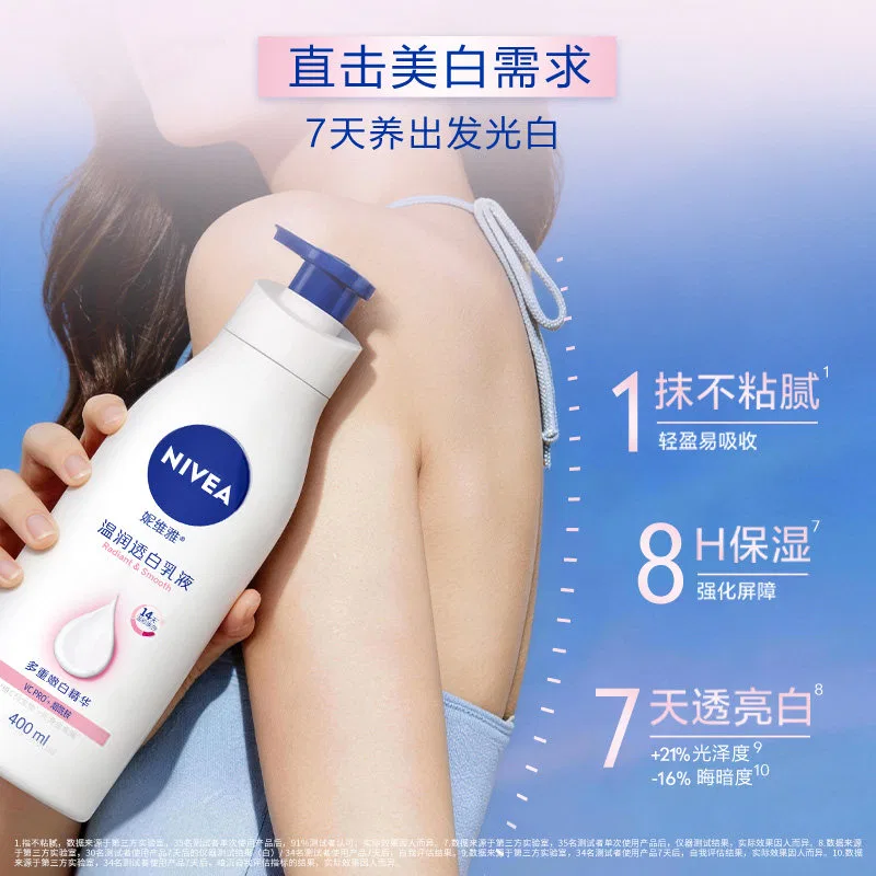 Женский увлажняющий лосьон для тела с ниацинамидом, 400 мл, NIVEA — фото 3