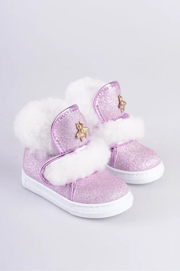 Детские ботинки для девочек с блестками Camolla, Pink Glitter