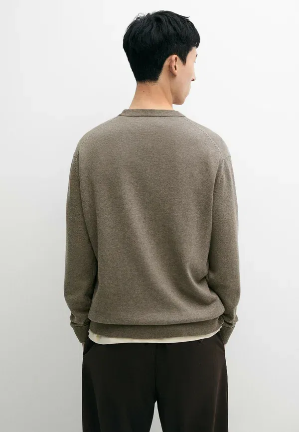 Свитер, джерси, Jumper, Massimo Dutti, хаки — фото 3