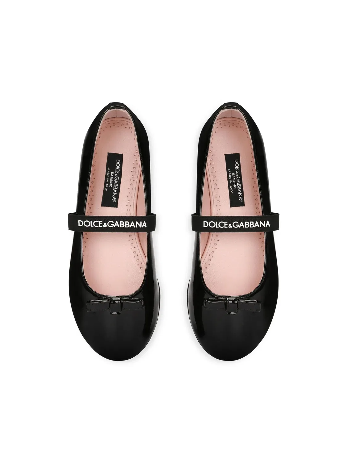 Балетки с бантом и логотипом Dolce & Gabbana, черный — фото 4