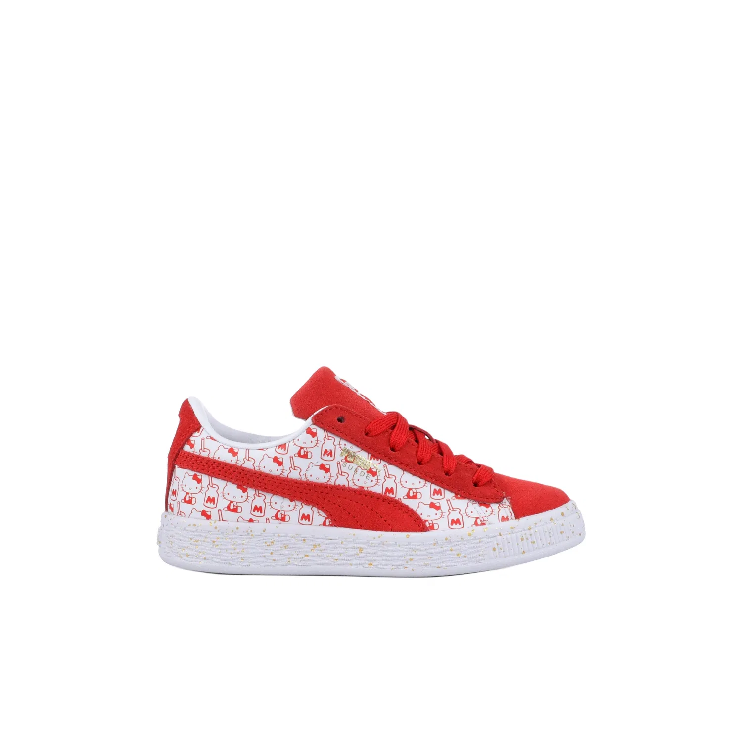Кеды для скейтбординга детские Suede Classic Low, PUMA, Red White — фото 3