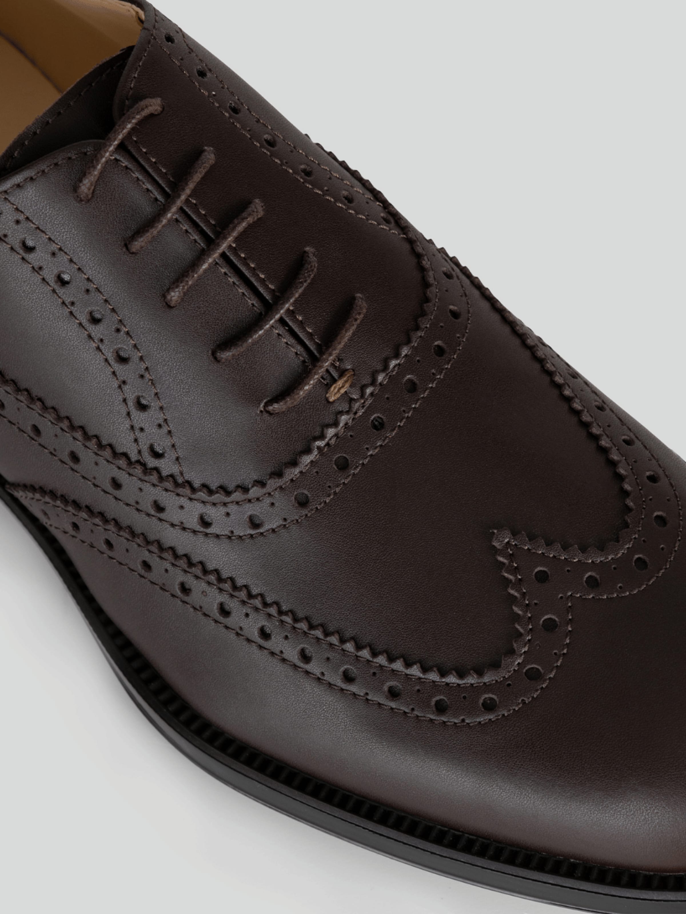Solari Milano Туфли 'Brogue' на шнуровке в темно-коричневом цвете — фото 4
