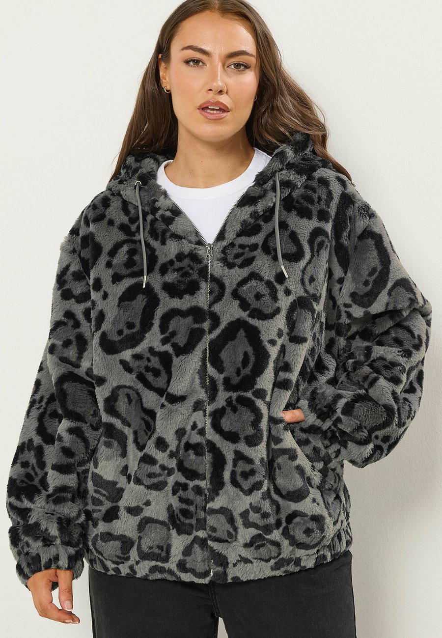 

Флисовая куртка Yours Clothing Fleece jacket, Grey/Dark Grey