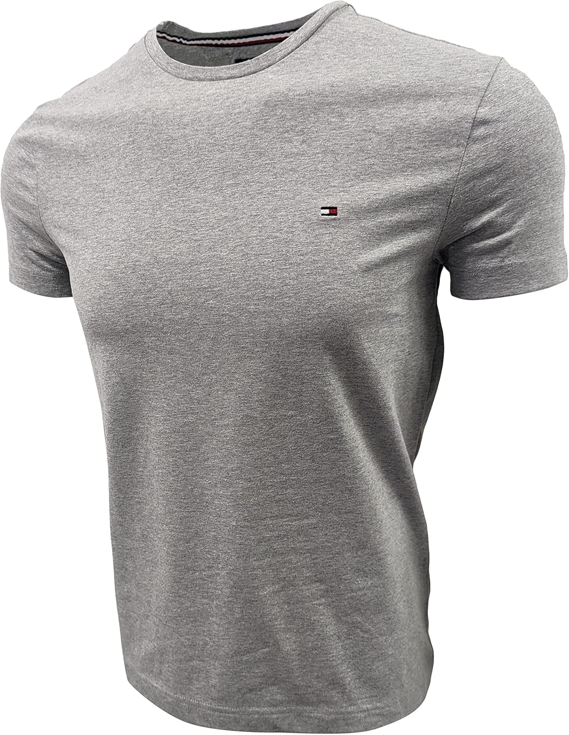 Мужская футболка Tommy Hilfiger с коротким рукавом и логотипом, Grey — фото 3