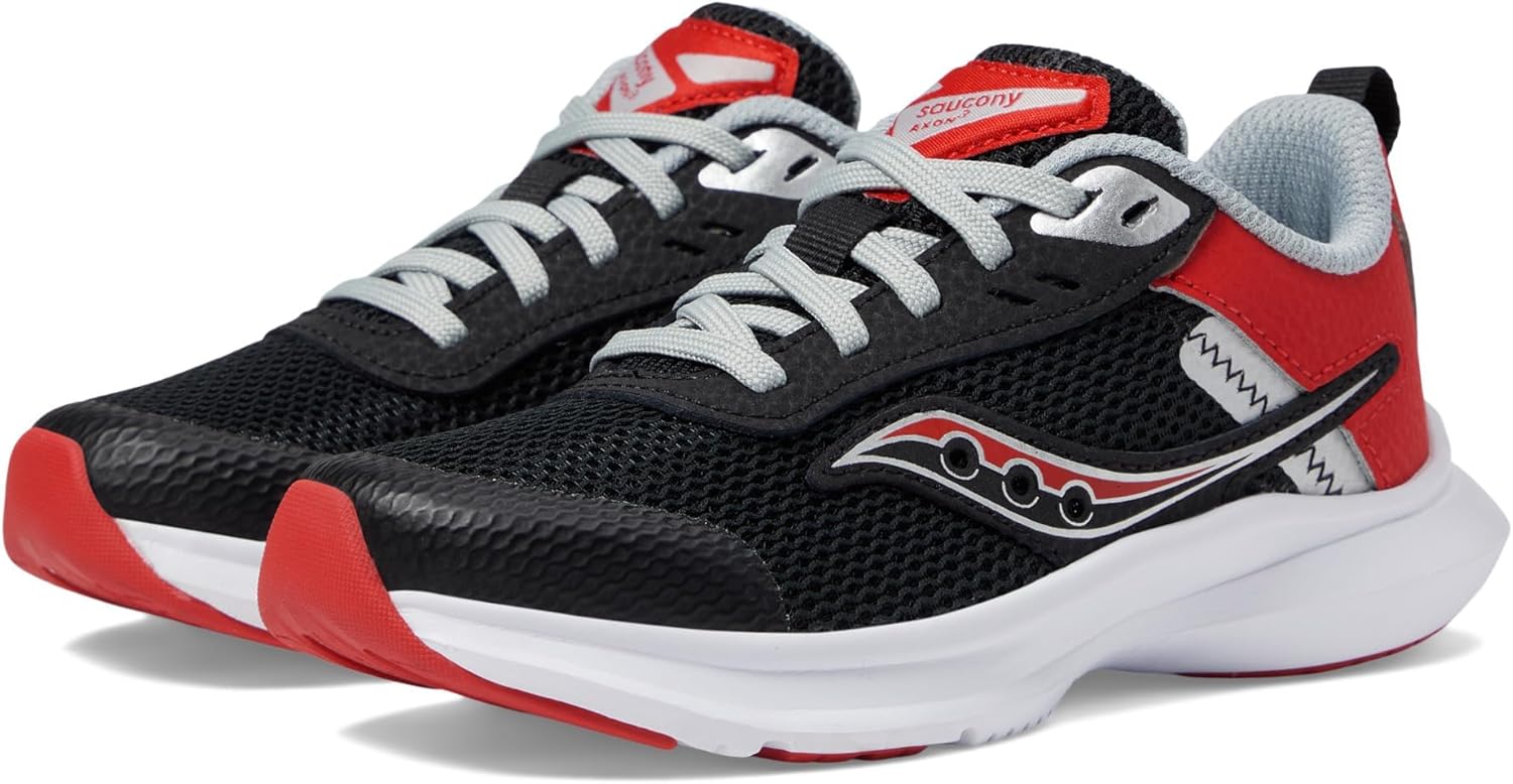 Детские кроссовки Saucony Unisex-Child Axon 3, черный/красный