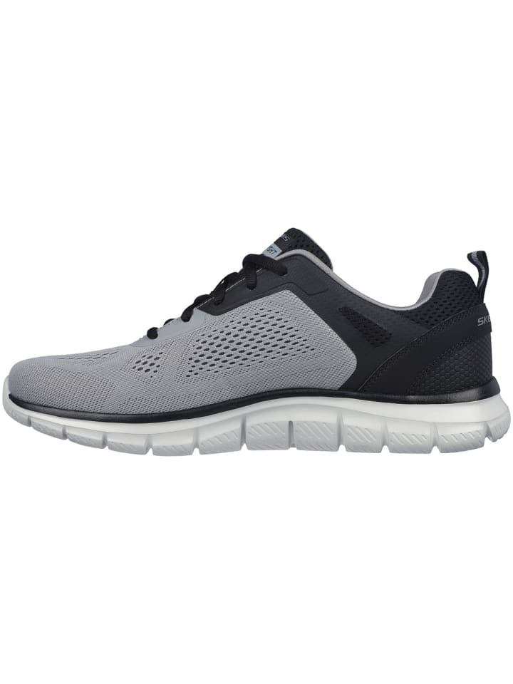 Кроссовки женские Skechers сетчатые, серо-черный — фото 3