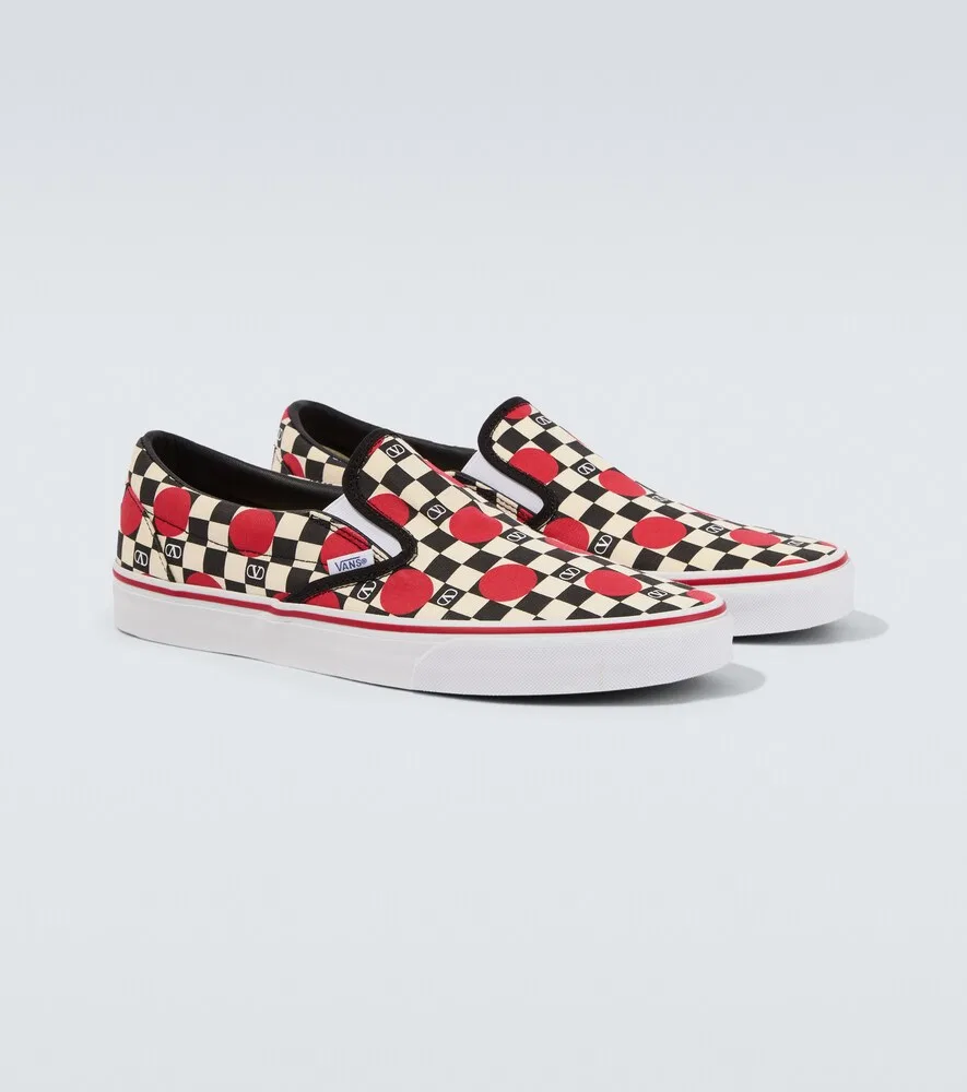 Парусиновые слипоны VLogo из коллаборации с Vans Valentino Garavani, белый