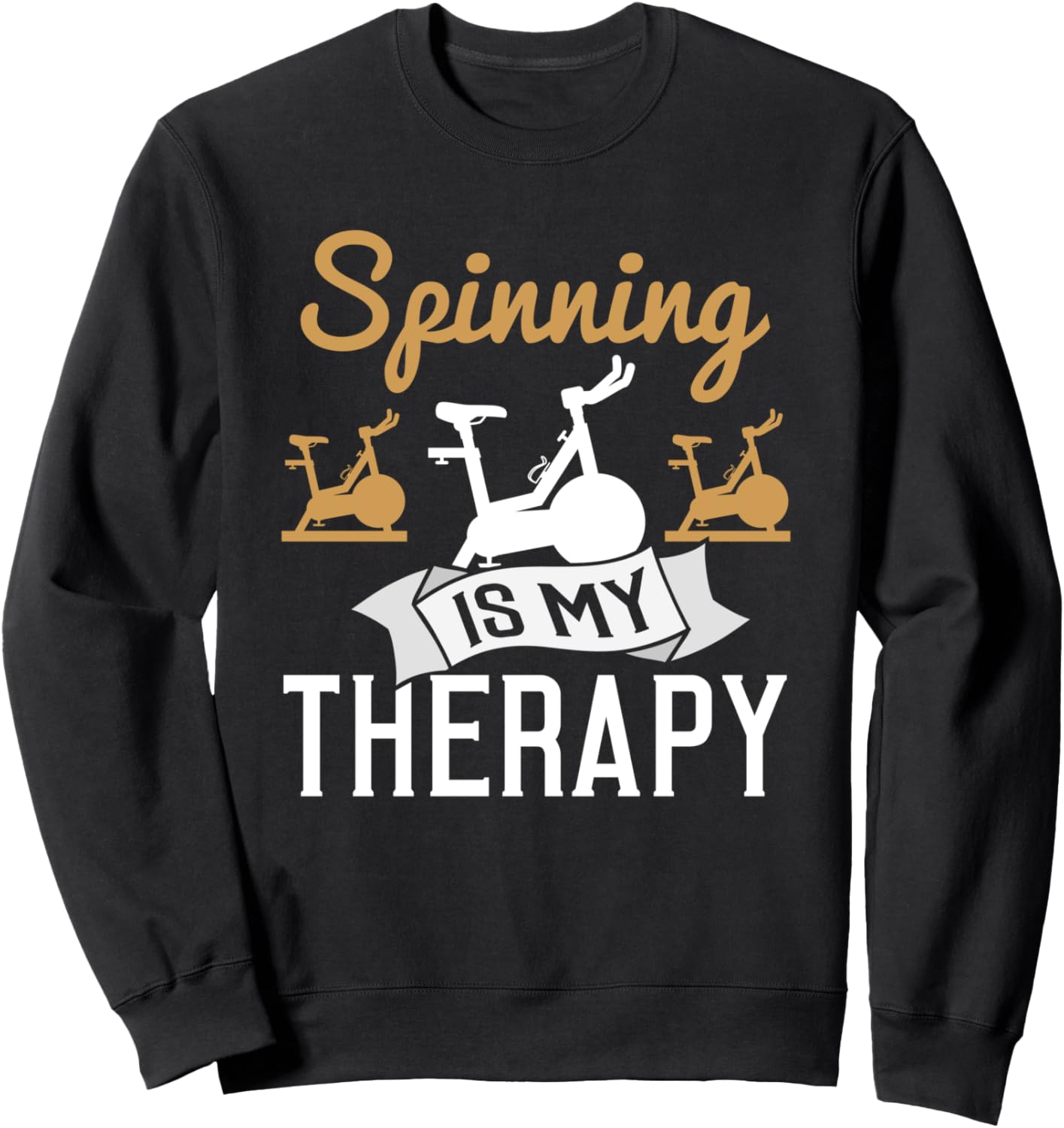 

Забавная толстовка с надписью «Велотренировки на велотренажере - моя терапия», черная (черная 19-3911tcx), размер S Uab Kidkis