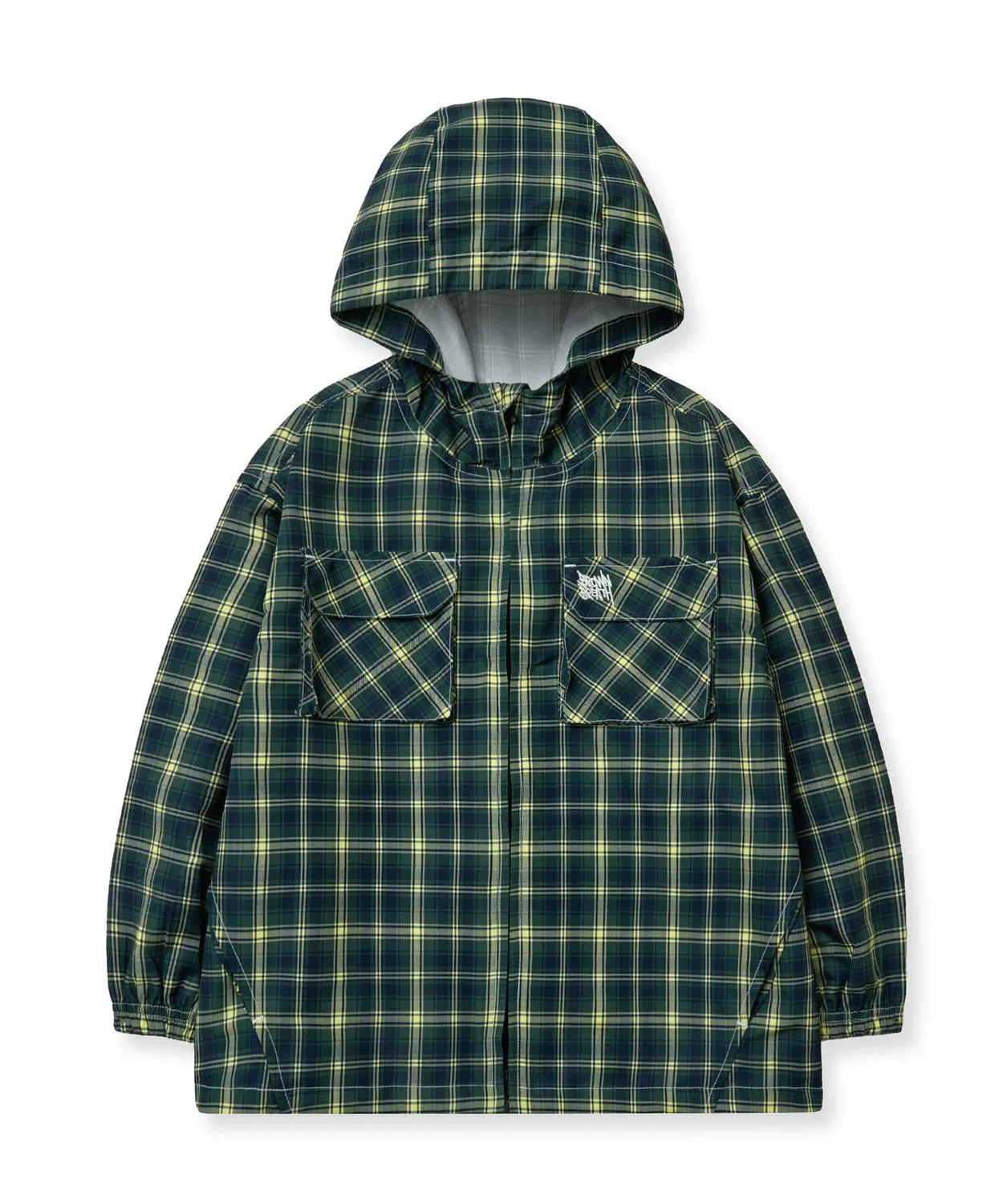 Детская ветровка Tag Check зелёного цвета от Brownbreath Kids — фото 2