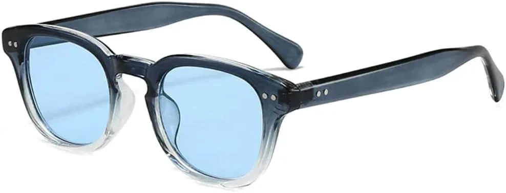 

Популярные модные солнцезащитные очки конфетных цветов для женщин, винтажные очки с заклепками для мужчин, очки с защитой от УФ-излучения UV400 UUPTTPL, Blue Blue