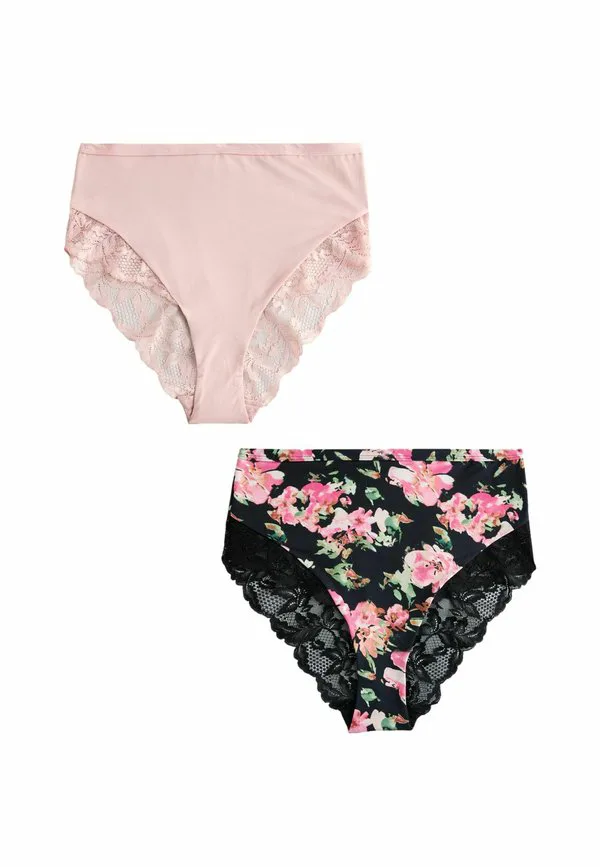 Трусы в упаковке по 2 штуки Next, Black Floral Pink