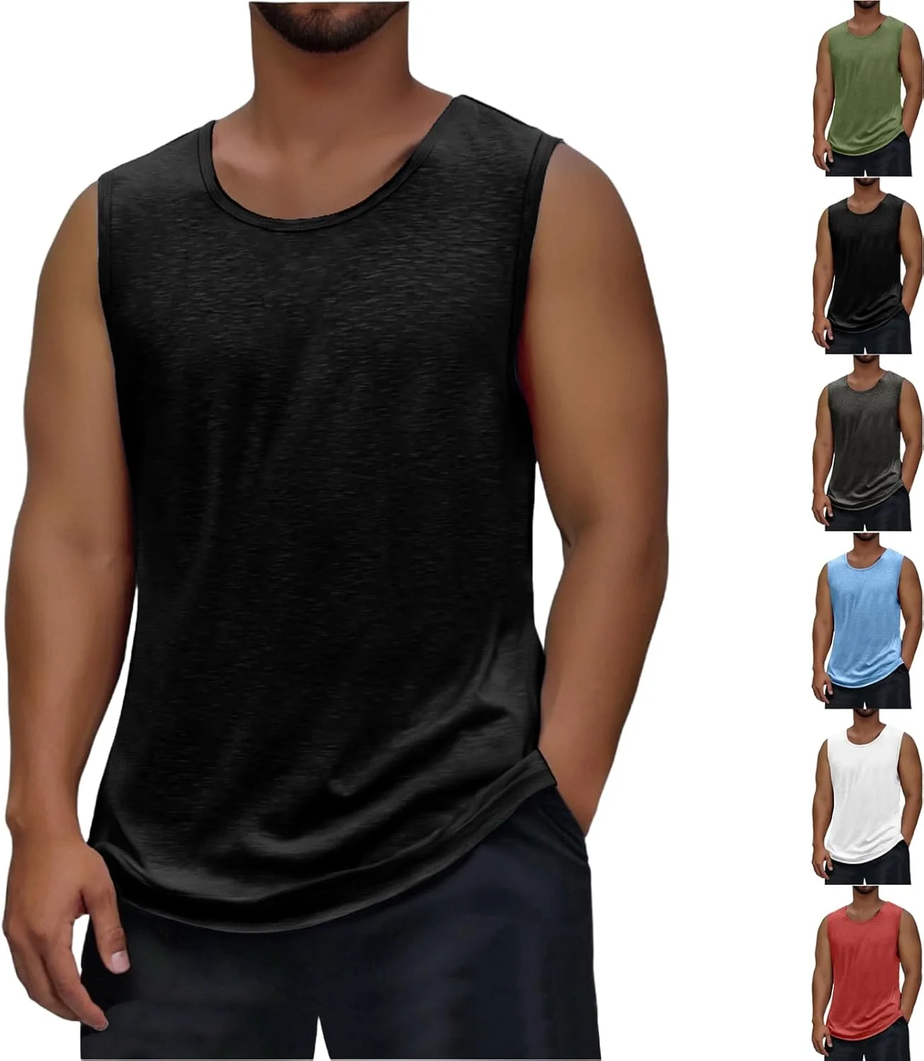 

Мужская майка-борцовка Loose Fit Sleeveless Crewneck летняя легкая