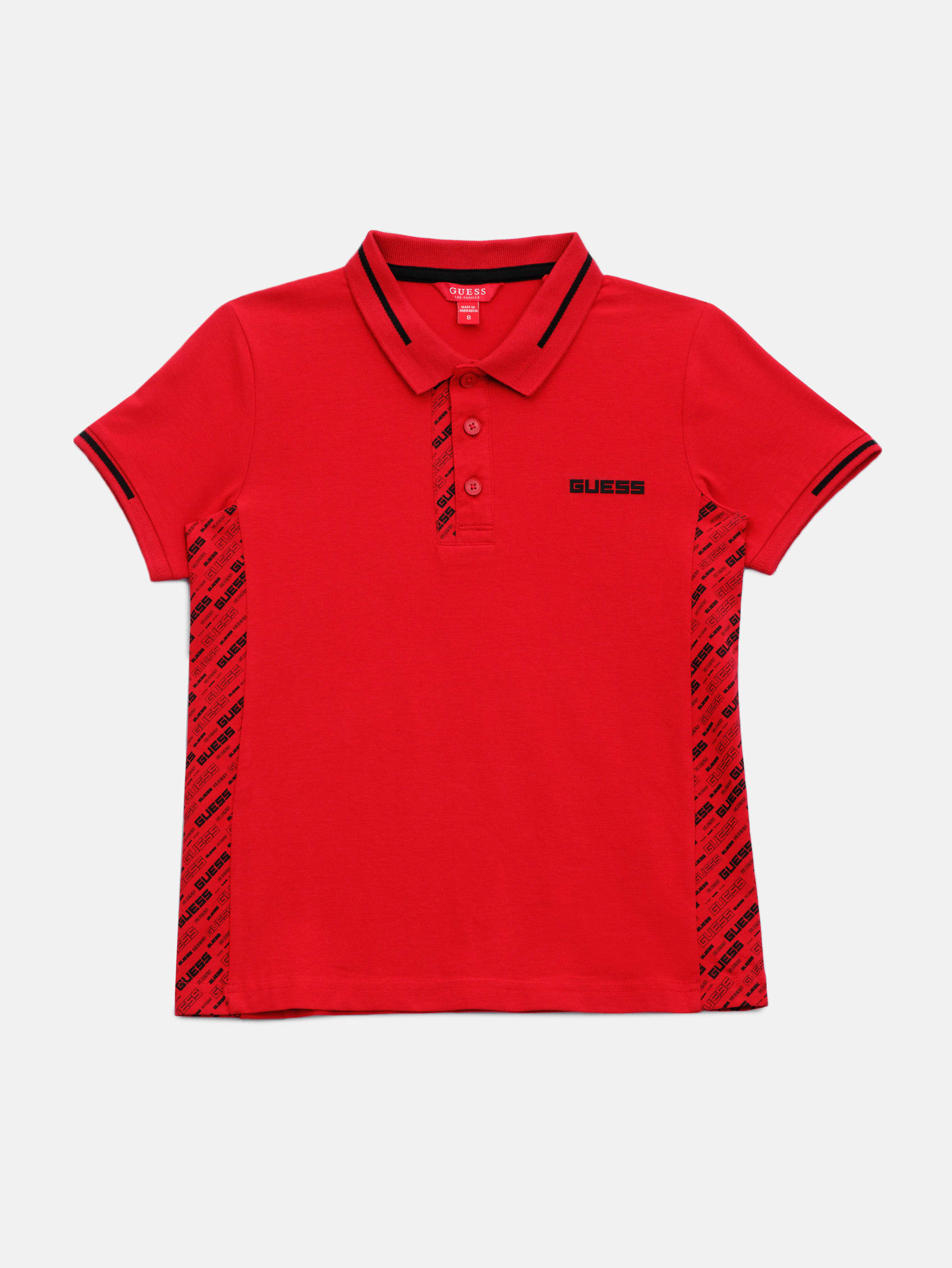 

Футболка-поло с логотипом Eco Erwin (7-16) Guess Factory, цвет rugby red
