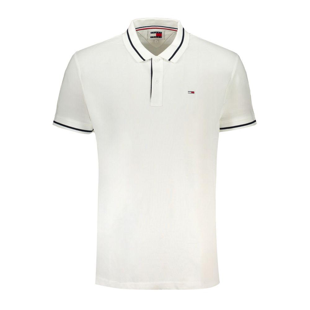 

Белая хлопковая рубашка поло Tommy Hilfiger
