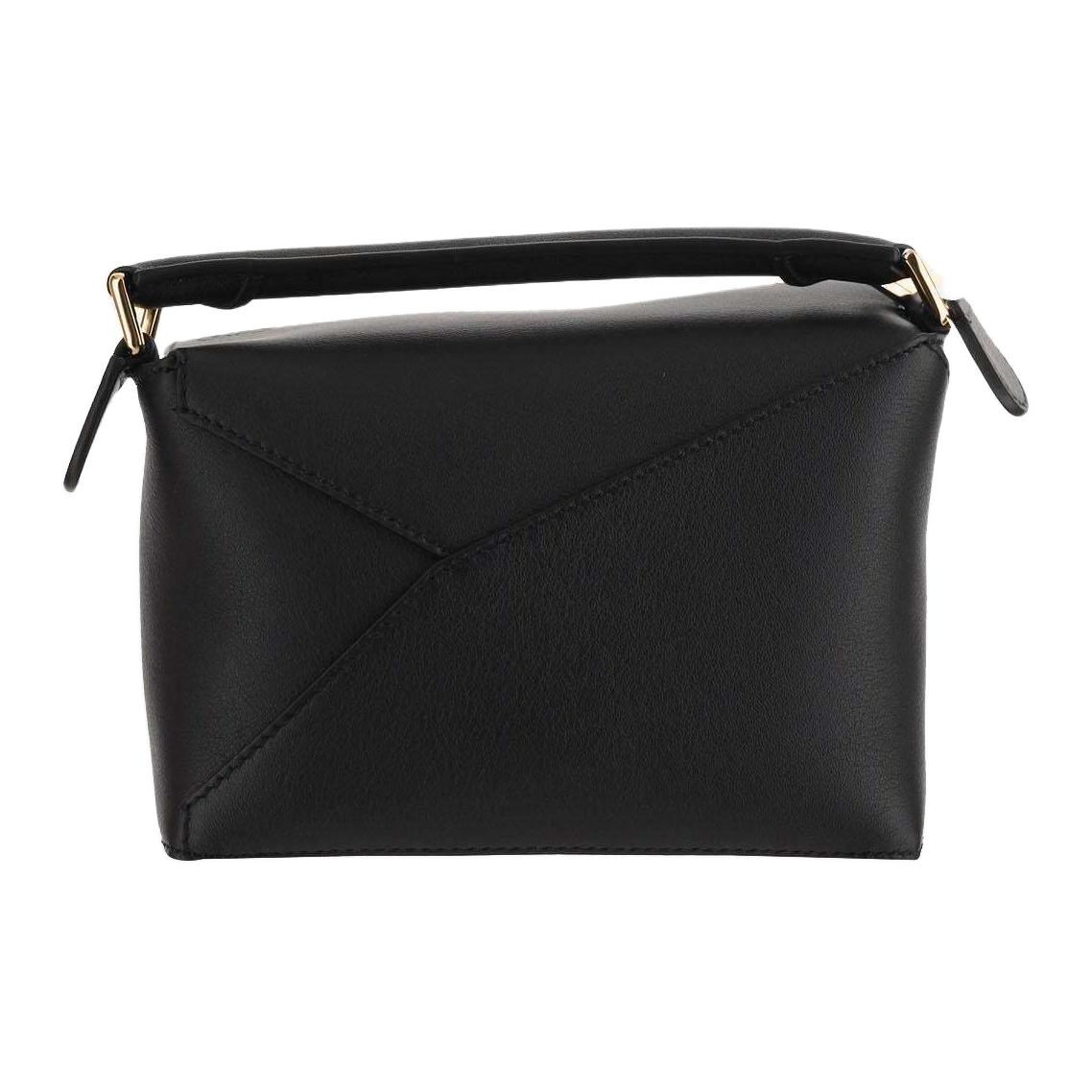 LOEWE Мини-кроссбоди из зерненой телячьей кожи черный женский — фото 3