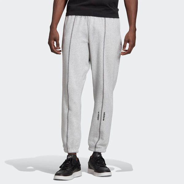 Спортивные штаны Men's adidas originals Embroidered Logo Solid Color Bundle Feet Sports Pants/Trousers/Joggers Gray, серый — фото 3