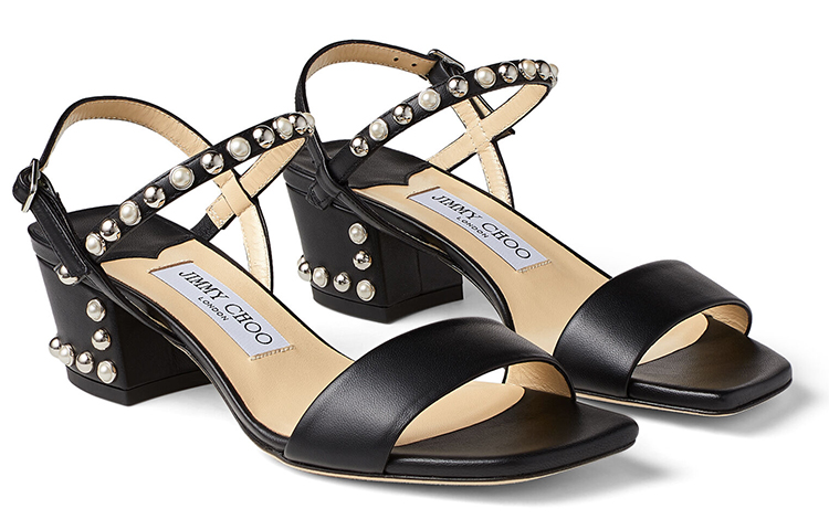 Aadra 45 Однопряжечные сандалии женские черные Jimmy Choo — фото 3