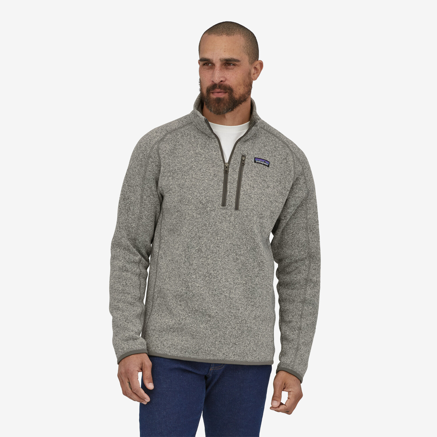 Мужской свитер Better из флиса с молнией 1/4 Patagonia, цвет Stonewash — фото 2